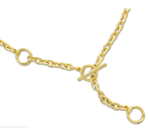 Load image into Gallery viewer, 18kg dipped Toggle Rolo Necklace
