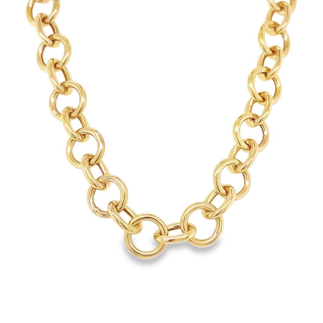 14kg Round and Oval Linked Necklace