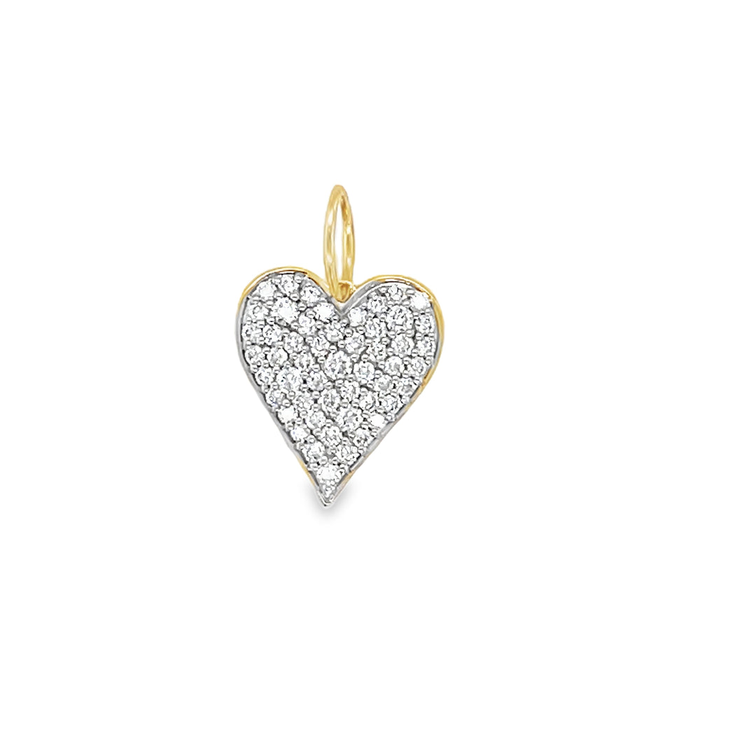 14kg and Diamond Medium Heart Pendant