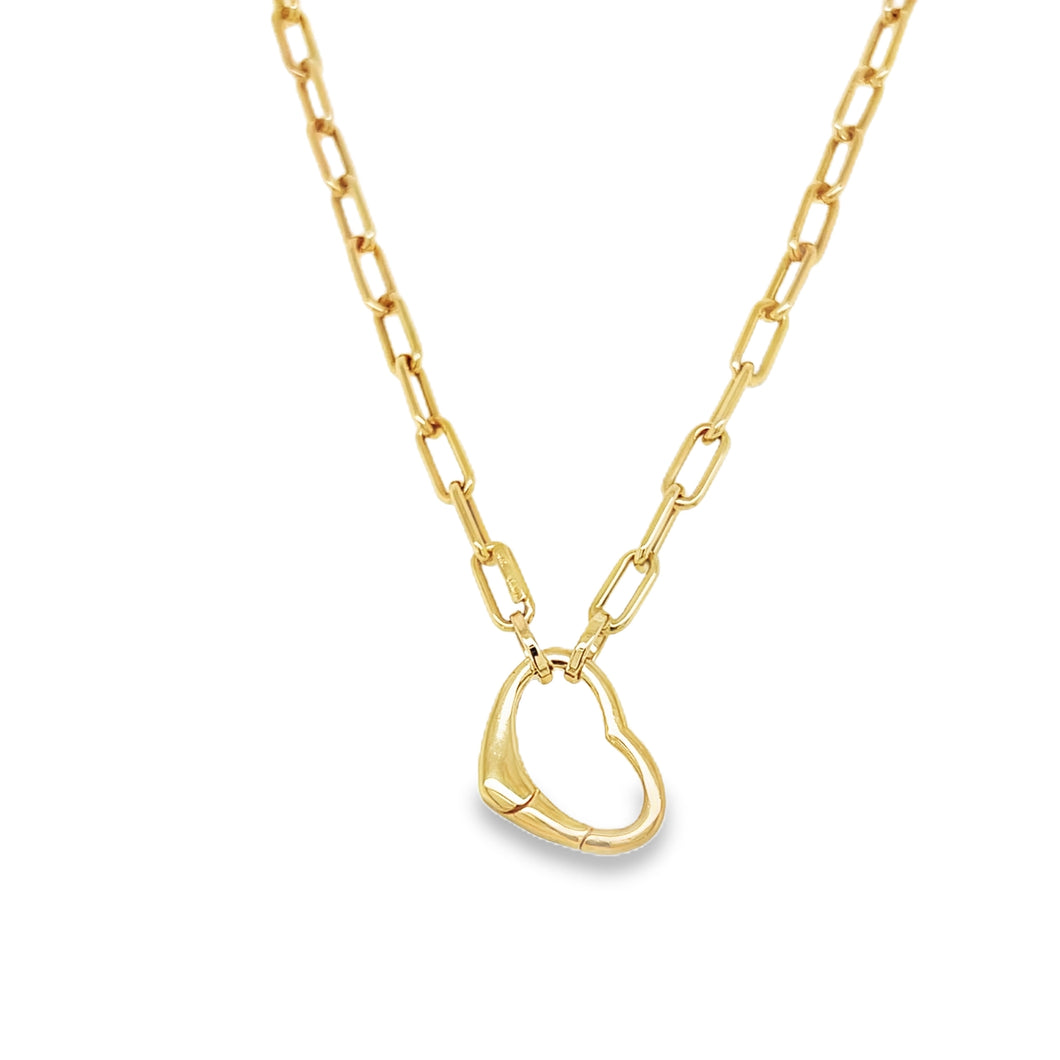 14kg Paperclip Heart Necklace