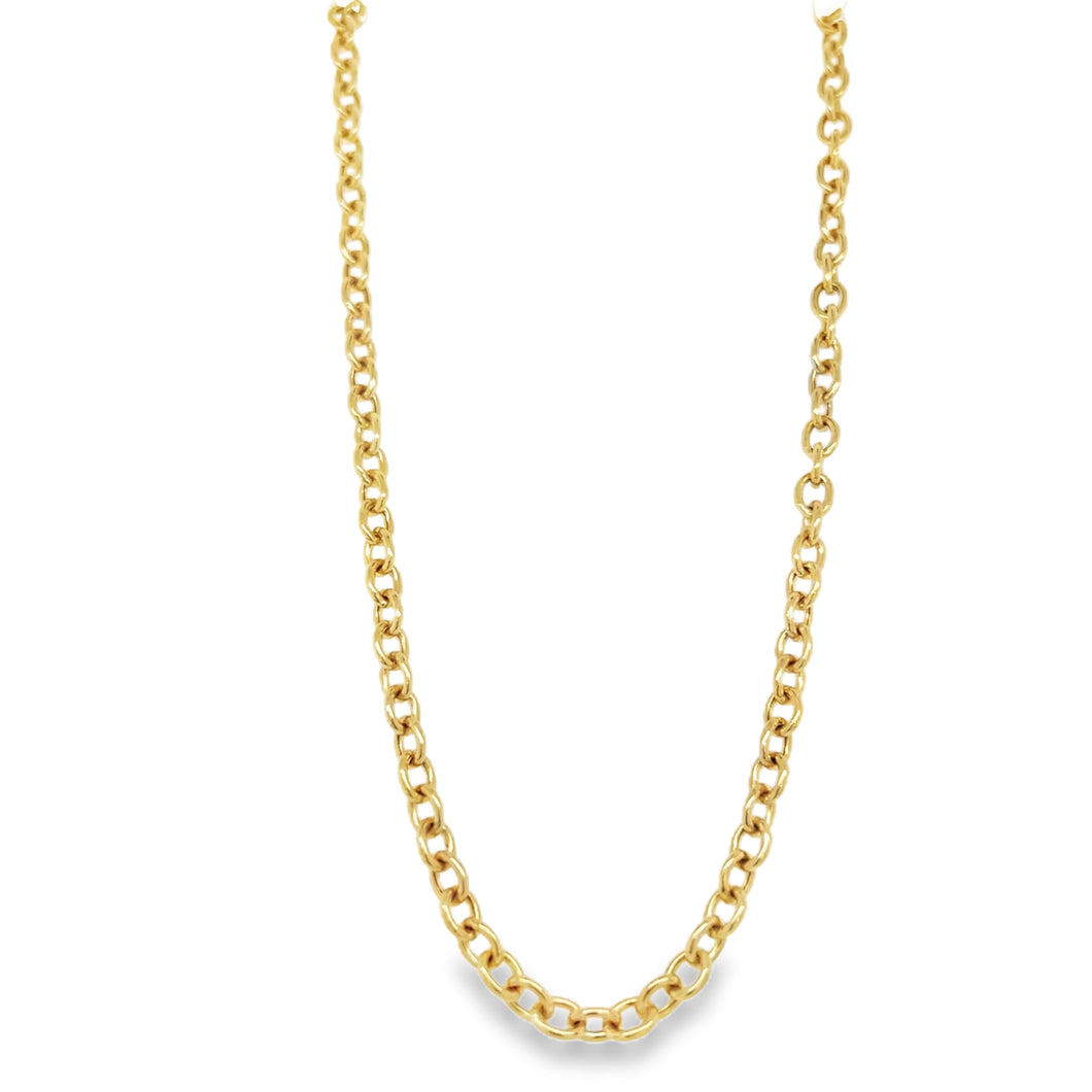 14kg Custom Oval Rolo Necklace