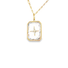 Load image into Gallery viewer, 14kg Crystal and Diamond Abstract North Star Pendant
