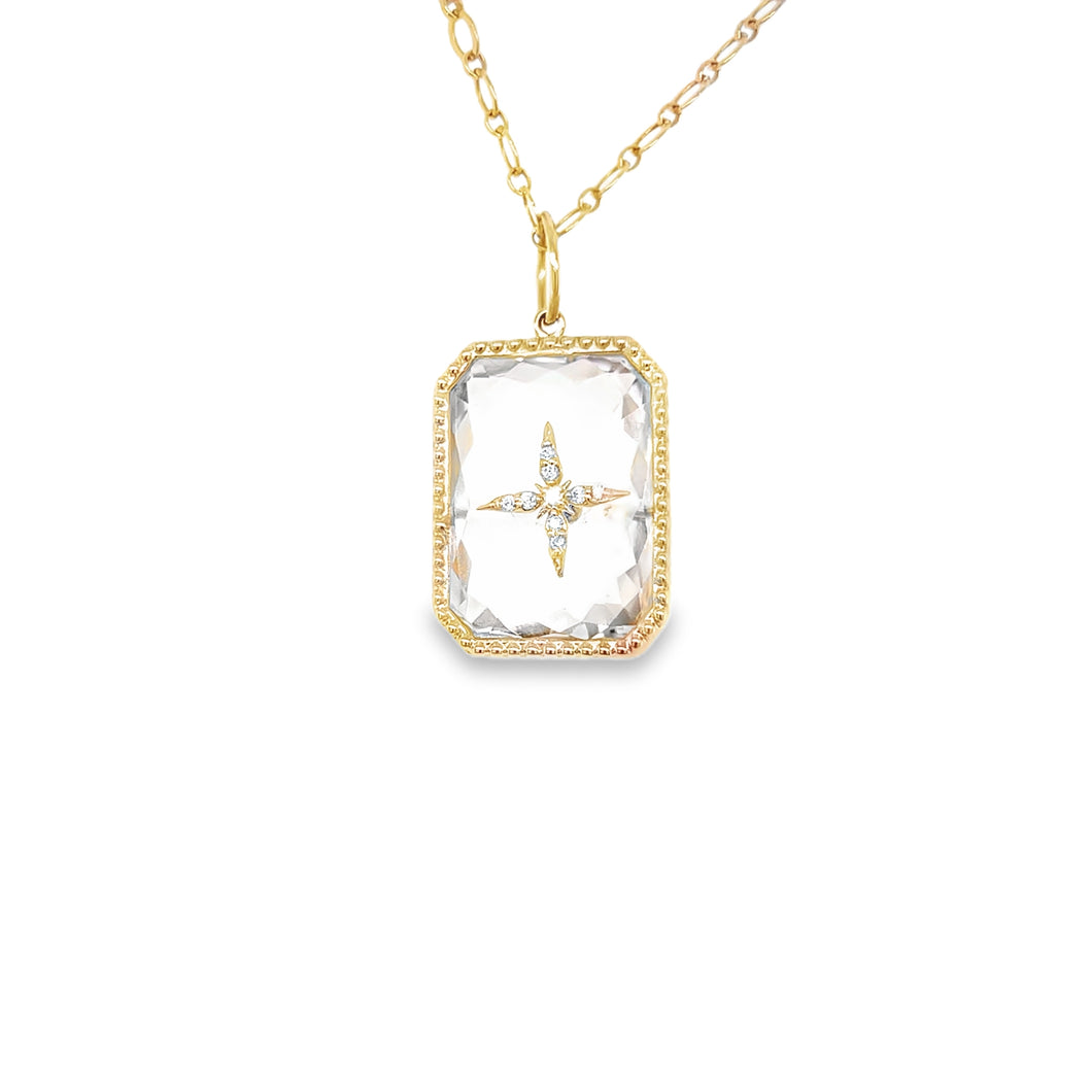 14kg, White Diamond and Crystal Pendant