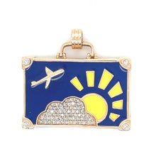 Load image into Gallery viewer, 14kg Diamond and Blue Enamel Suitcase
