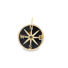 Load image into Gallery viewer, 14kg Black Onyx and Diamond Compass
