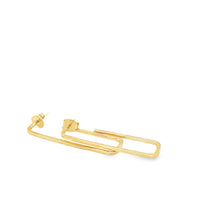 Load image into Gallery viewer, 14k gold filled Open Rectangle Hoop
