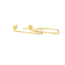 Load image into Gallery viewer, 14k gold filled Open Rectangle Hoop
