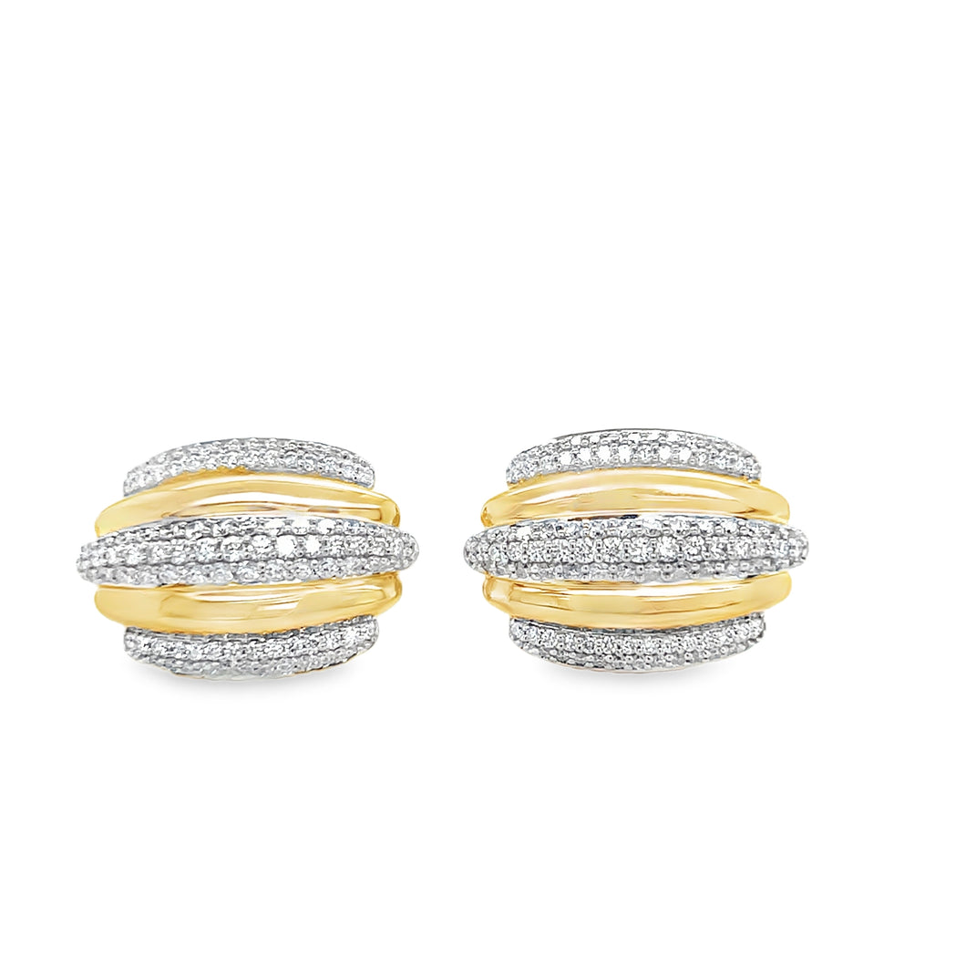 14kg Vintage Inspired Toi et Moi Earrings