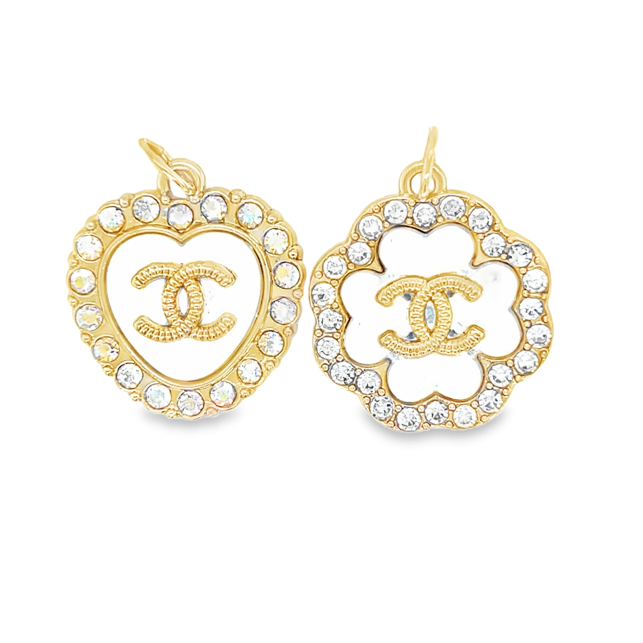 CHANEL ペンダント Chanel Vintage Gold Pearl Heart Button Pendant – FFJ LLC
