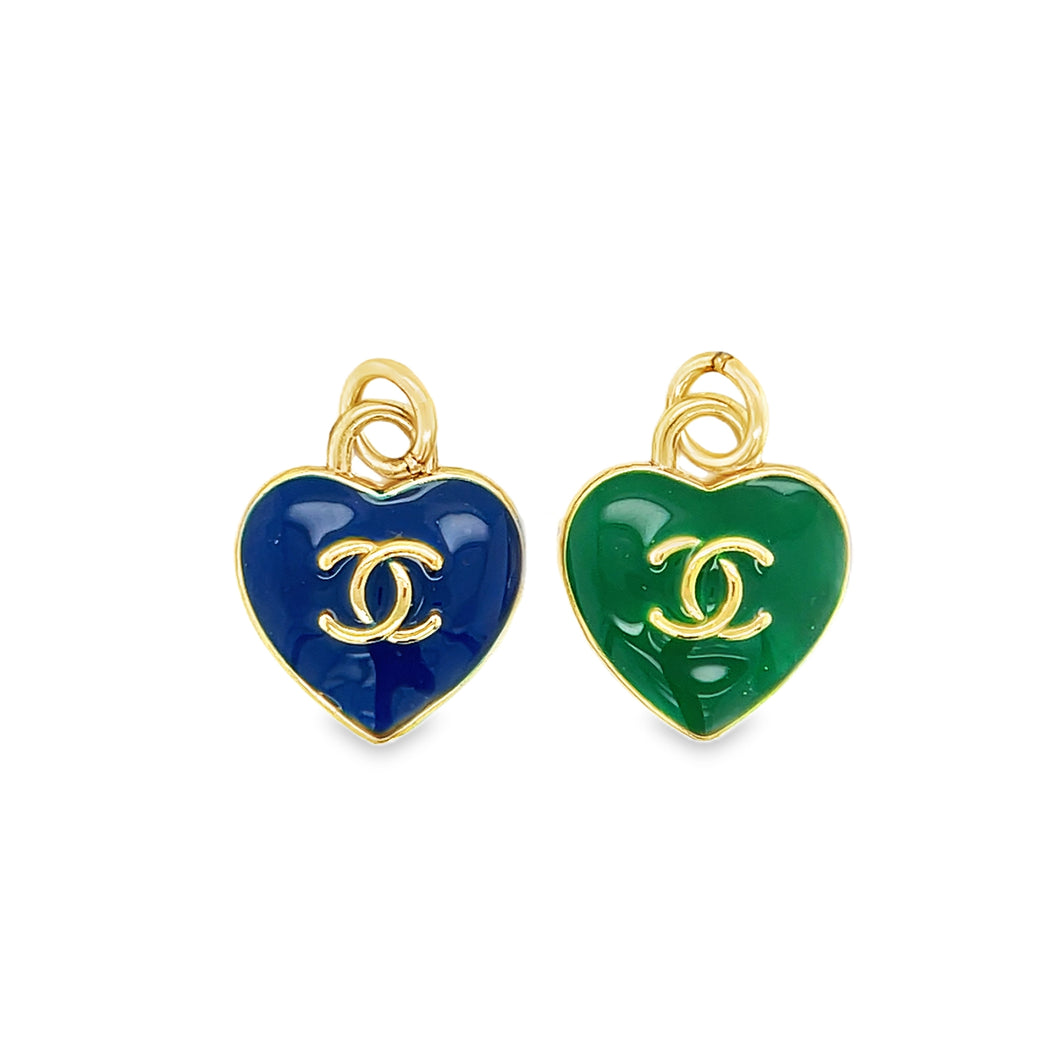 Vintage Chanel Heart Pendant with Enamel