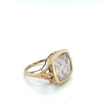 Load image into Gallery viewer, 9kg Faceted Pale Rose Quartz Ring
