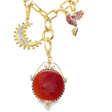 Load image into Gallery viewer, 14kg Diamond Moon Clip Pendant
