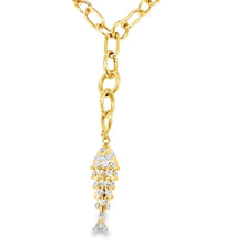 Load image into Gallery viewer, 14kg and Diamond Articulated Fish Pendant
