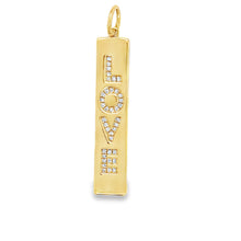 Load image into Gallery viewer, 14kg LOVE Elongated Bar Pendant
