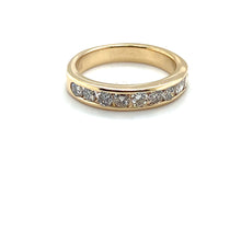 Load image into Gallery viewer, 14kt gold Vintage Stacking Ring with round Diamonds
