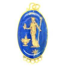 Load image into Gallery viewer, 24kg Lapis and Diamond Roman Woman Pendant
