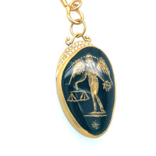 Load image into Gallery viewer, 24kg Gold Green Quartz and Diamond Nike Angel Pendant
