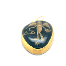 Load image into Gallery viewer, 24kg Gold Green Quartz and Diamond Nike Angel Pendant
