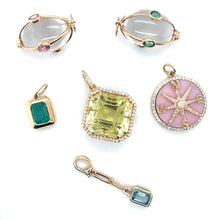 Load image into Gallery viewer, 14kg and Pink Opal Compass with Diamonds
