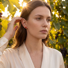 Load image into Gallery viewer, 14kg Lapis or Carnelian Large Clover Earrings

