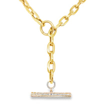 Load image into Gallery viewer, 14kg Oval Link Necklace with Diamond Toggle
