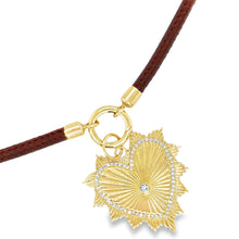 Load image into Gallery viewer, 14kg and Brown Leather Necklace
