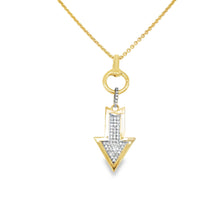 Load image into Gallery viewer, 14kg and Sterling Silver Arrow Pendant
