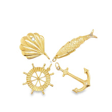 Load image into Gallery viewer, 9 ct gold Vintage Anchor Nautical Pendant
