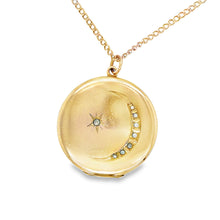 Load image into Gallery viewer, 14kg Filled  Vintage Moon Star Locket
