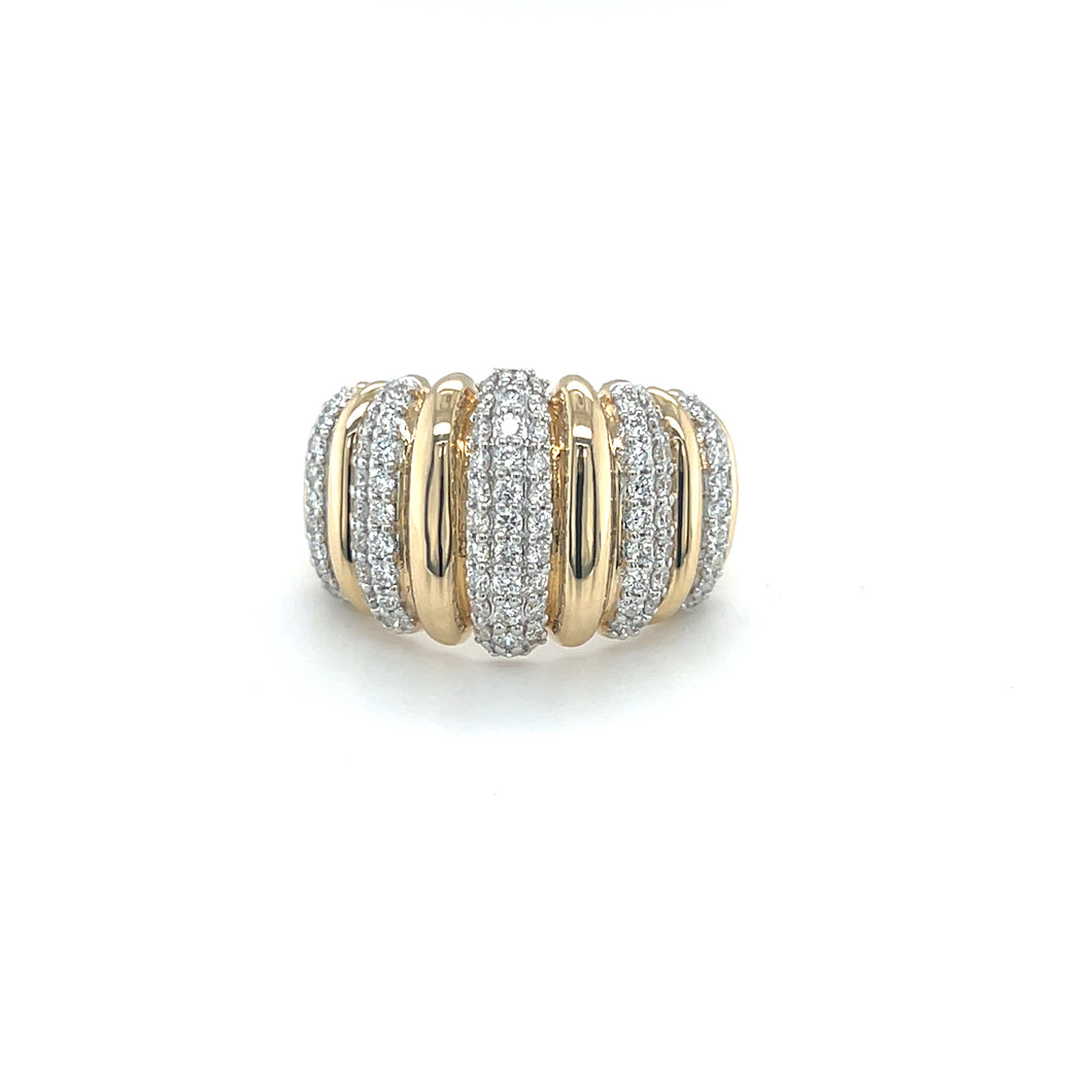 14kg Vintage Inspired Diamond Toi et Moi Ring