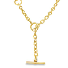 Load image into Gallery viewer, 18kg dipped Toggle Rolo Necklace
