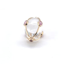 Load image into Gallery viewer, 14kg and Light Pink Sapphire Crystal Orb Pendant
