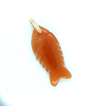 Load image into Gallery viewer, Carnelian Carved Fish Pendant
