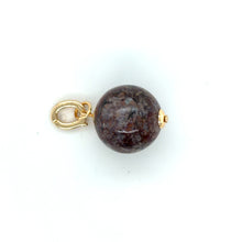 Load image into Gallery viewer, Gold Dipped Coral Fossil Ball Pendant
