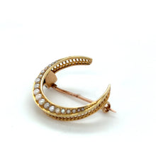 Load image into Gallery viewer, 15KG Vintage Pearl Crescent Moon Brooch
