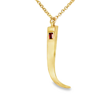 Load image into Gallery viewer, Vintage Gold Dipped Horn Necklace

