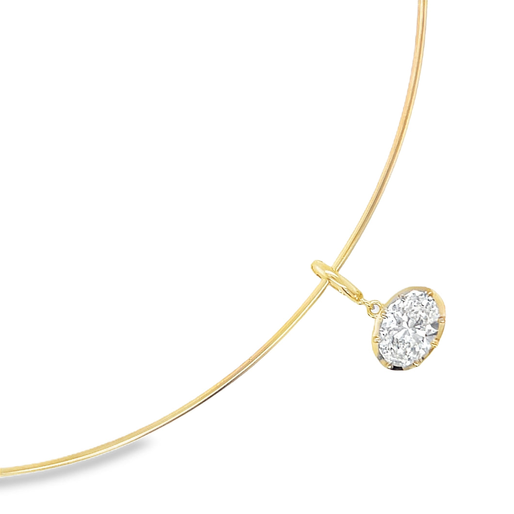 14kg and Lab Diamond East-West Pendant