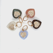 Load and play video in Gallery viewer, 14kg Petite Semi-precious Stone Hearts with Diamond Heart Center
