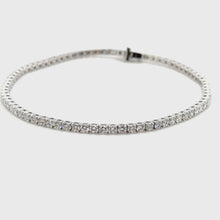 Load and play video in Gallery viewer, 14kg White Gold 3CTW Tennis Bracelet
