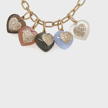 Load and play video in Gallery viewer, 14kg Petite Semi-precious Stone Hearts with Diamond Heart Center
