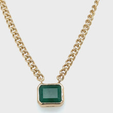 Load and play video in Gallery viewer, 14kg Emerald Curb Chain Choker
