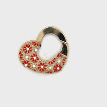 Load and play video in Gallery viewer, 14kg and Enamel Filigree Heart Pendant
