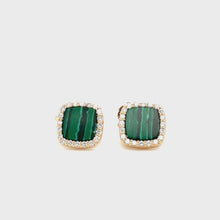 Load and play video in Gallery viewer, 14kg and Diamond Malachite Earrings
