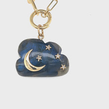 Load and play video in Gallery viewer, 14kg and Labradorite Moonstone Cloud with 4 Diamond Stars and Moon
