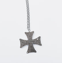 Load image into Gallery viewer, Silver Diamond Maltese Cross Medium
