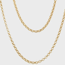 Load and play video in Gallery viewer, 14k gold small link Rolo Chain
