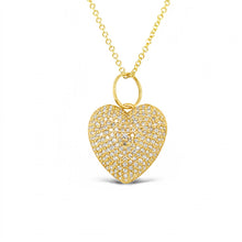 Load image into Gallery viewer, 14kg and White Diamond Puffy Heart
