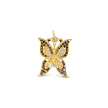 Load image into Gallery viewer, 14kg Sapphire, Diamond and Butterfly Pendant
