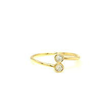 Load image into Gallery viewer, 2 Bezel Set Diamond Friendship Ring
