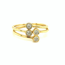 Load image into Gallery viewer, 2 Bezel Set Diamond Friendship Ring
